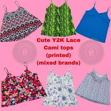 Y2K Cute Lace Cami tops (printed)(mixed brands)