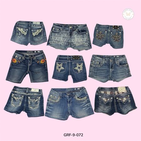 Y2K Miss Me Jean Shorts – Iconic Low Rise Vintage Fit (GRF-9-072)