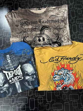 Affliction, Tapout, Ed Hardy Printed Shirts