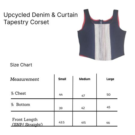 SS25 Upcycled Denim & Curtain Tapestry Corset