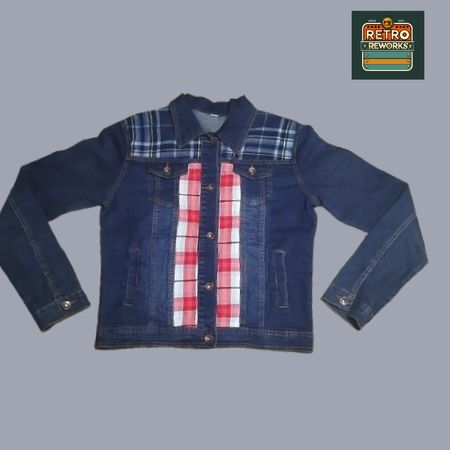 SS25 Upcycled Denim Flannel Jacket