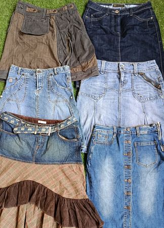 Y2K Denim Mini Skirts (2335)