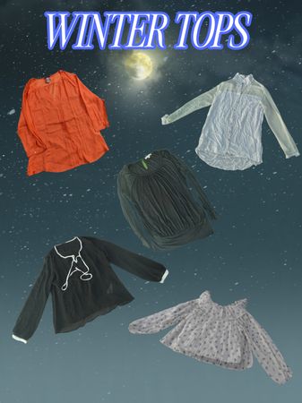 Y2K Winter Tops Vintage Crop - Zara H&M ASOS