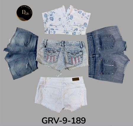 Chic Embroidered Denim Mini Shorts – Timeless Y2K Aesthetic(GRV-9-189)