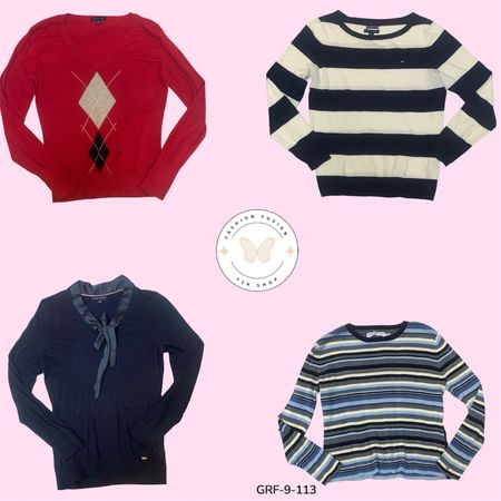 Pull Vintage Y2K Tommy Hilfiger – Style Rétro Preppy (GRF-9-113)