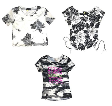 The Fusion Of Y2K Monochromatic Tops S-1292