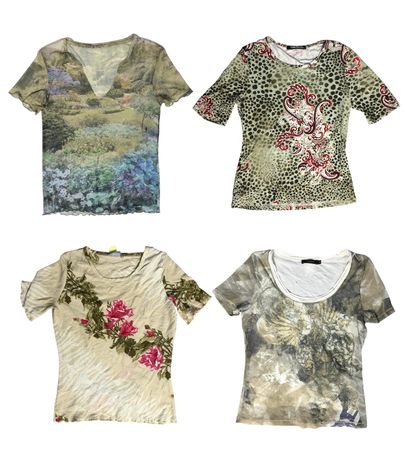 Y2K Fall & Green Tops S-1291