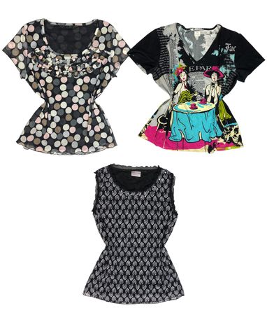 Graphic & Blends Y2K Mix Tops S-1290