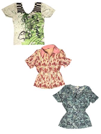 Y2K Floral Mix Top S-1289