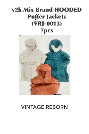 Veste Puffer à Capuche Vintage Y2K pour Femmes (Mix Bundle - VRJ-0013)