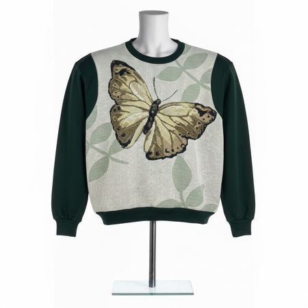 Felpa riciclata con arazzo