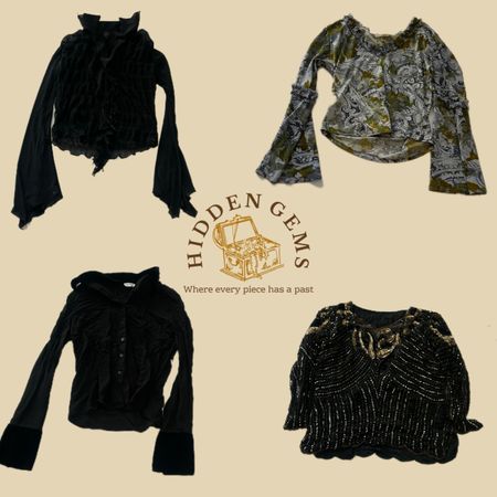 Y2K grunge tone full sleeves tops(HG-053)