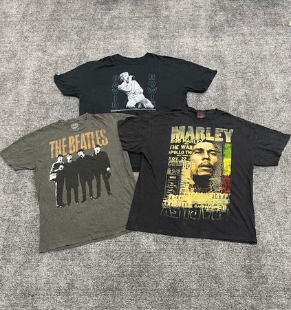 Vintage Band Tee Bundle – Beatles, Bowie & Bob
