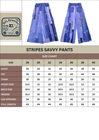Upcycled Stripped Savvy Pants