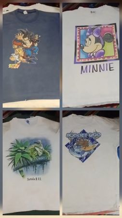 Vintage 80s 90s Printed T-Shirt Ferrari Shell Racing, Looney Tunes, Scooby Doo + More
