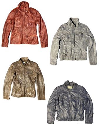 Authentic Vintage Leather Jacket - Y2K Fashion (TS-1017)