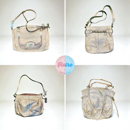 Coach Metallic Beige / Gold Handtaschen – 22 Stück