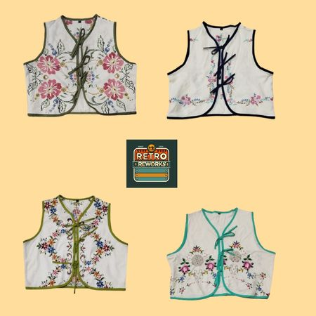 SS25 Upcycled Front Tie Tops