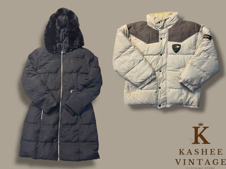 Mixed brand puffer jackets