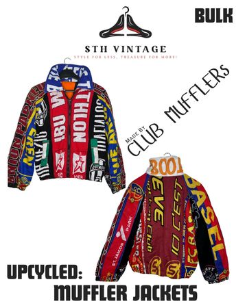 Jaquetas de muffler de futebol recicladas