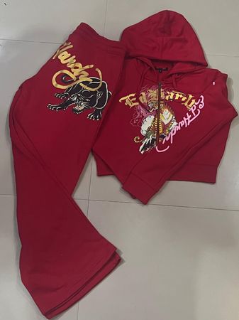 Ed Hardy Red & Black Ladies Tracksuits