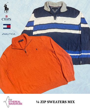 1/4 Zip Sweaters Polo Ralph Lauren, Tommy Hilfiger, Chaps and Nautica