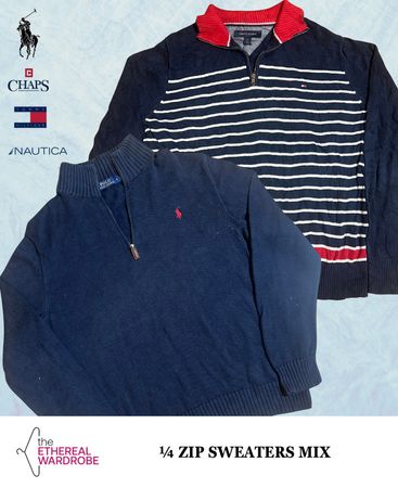 Premium 1/4 zip Sweaters, Ralph Lauren, Tommy, Nautica and Chaps