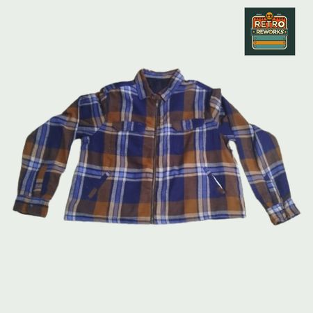 SS25 Upcycled  Flannel Zip Jacket