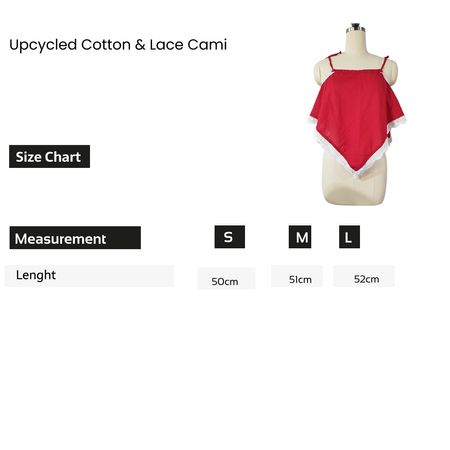 SS25 Upcycled Cotton & lace Cami