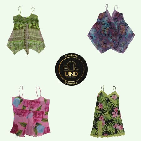 Y2K Enchanted Forest Cami Tops