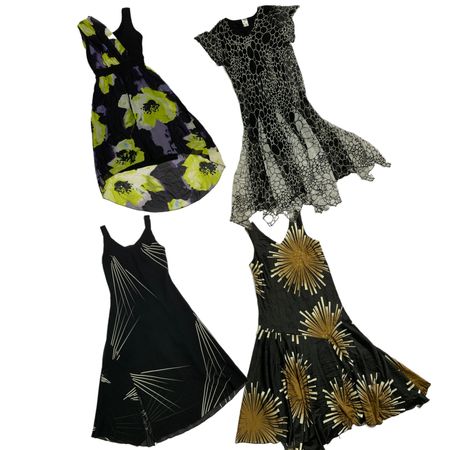 Vestidos Elegantes de Flores y Abstractos Y2K