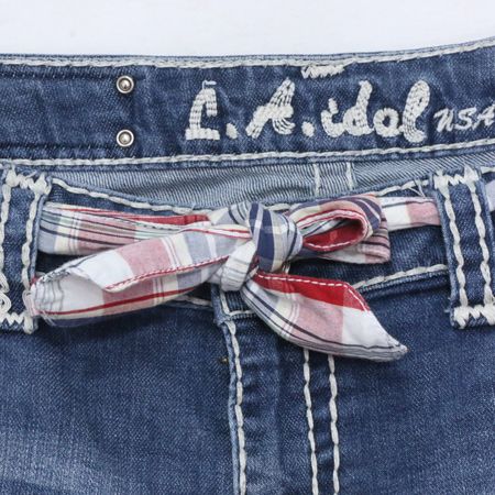 CR916 Upcycled Denim Patchwork Charm Jeans