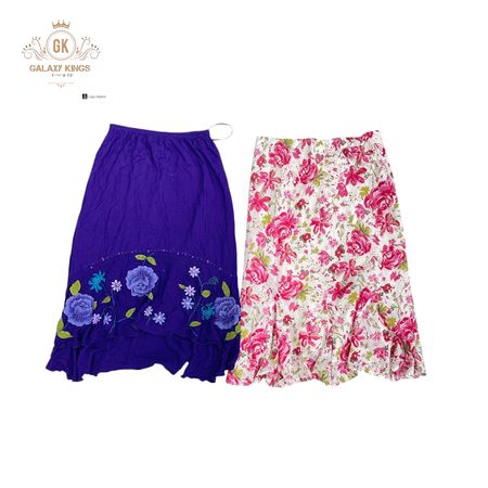 Saia Mista de Algodão Atraente Y2K