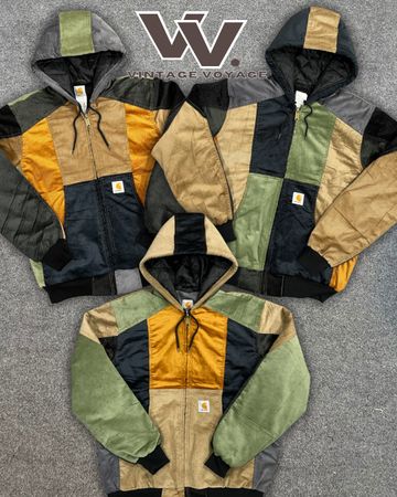 Carhartt Rework Style Corduroy Patchwork Active Jackets - #10325