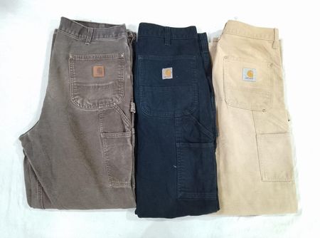 Calças de Trabalho Carhartt de Duplo Joelho Vintage Rugged CR5295