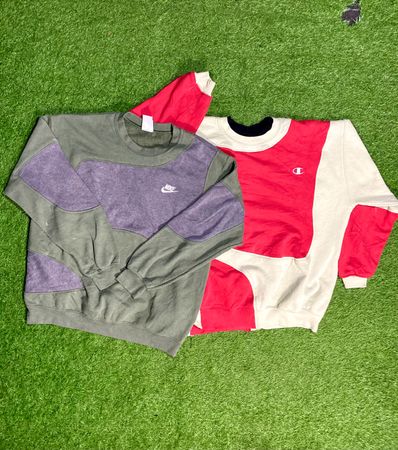 アップサイクルされたミックスブランドのジャンパー