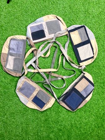 Upcycle Workwear Tote Handtaschen