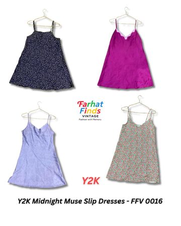 Y2K Midnight Muse Slip Dresses - FFV 0016