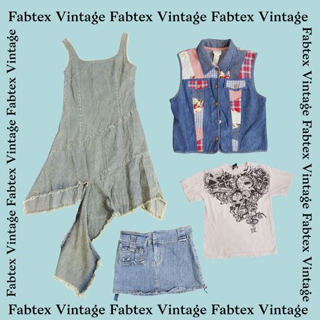 (FV-063) DenimCore Edit 🖤 Y2K Vintage Denim Mix