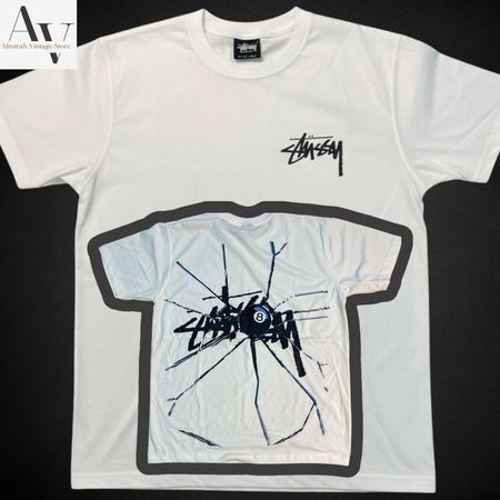 Stussy rework style Shattered white tee