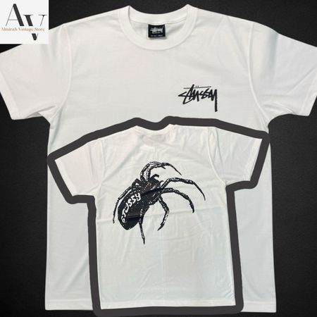 Stussy rework style Spider white tee