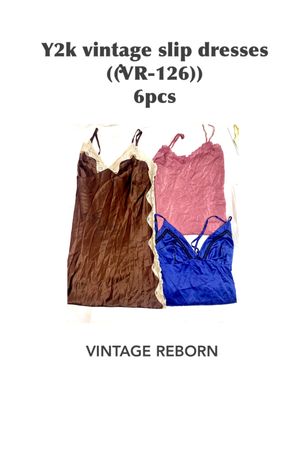 Satin & Lace Slip Dress Collection- Y2K Style - (VR-126)