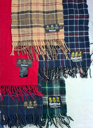 Barbour Scarves – Lambswool & Cashmere Mix – Vintage & Y2K Classic Checks