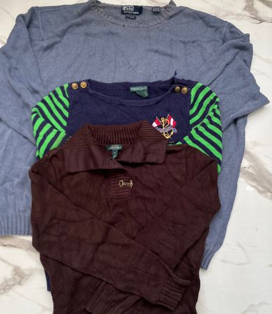 Pulls Ralph Lauren en tricot cable authentiques en poids lourd