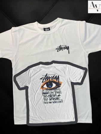 Stussy rework style eye style whitetee