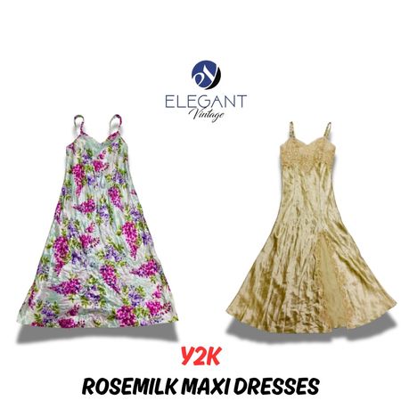 Y2K Rosemilk Maxi Dresses - EV00616