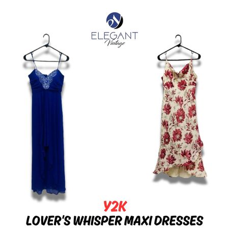 Y2K Lover's Whisper Maxi Dresses - EV0771