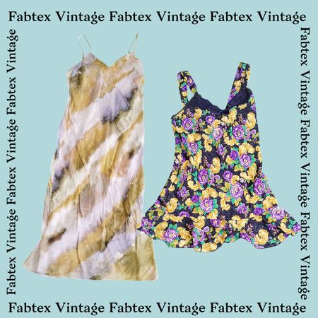 (FV-078) Y2K floral Printed Silk slip Dress