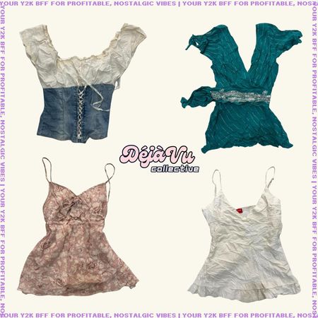 Y2K Coquette Charm Cami Tops (DVC#89)