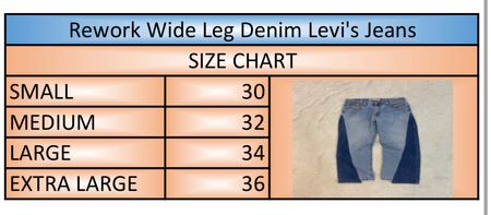 Upcycled Levis Wide Legs Jeans